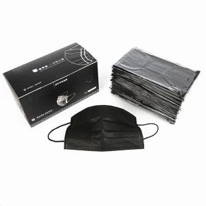 High quality comfortable black 4 ply non-woven face mouth active carbon face Shield