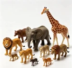 Plastic Animal Figurine Set Realistic Zoo Animals for Kids