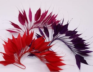 stripped goose feather flower mount