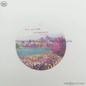 Factory Direct Sales Various Free Styles Customized Fresh Round Scented Paper Coasters