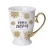 Import Customized decal printed eco-friendly Festival promotional gifts ceramic coffee mug cup with golden handle from China