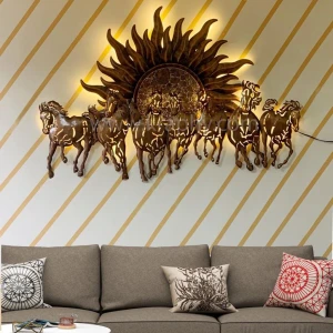 Mesmerising Wall decor in Horses design - Pure Metal