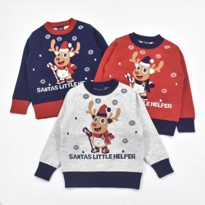 China factory fall cartoon pullover long sleeve knitted baby boys sweaters