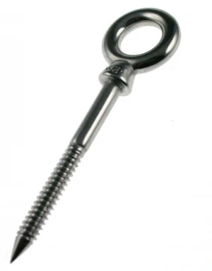 Eye bolt with woodscrew thread 5mm 6mm 8mm 10mm A4 316 Marine grade stainless steel