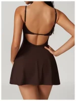 Wholesale Women Sports Skirts & Dresses Sportswear Built In Chest Pad Tank Golf Tennis Dress Jumpsuits