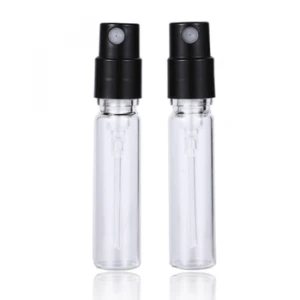 Custom logo small transparent empty glass perfume bottle