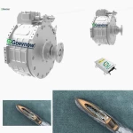 Direct drive motor with controller RDD850 ac motor conversion kit for inborad electric boat yacht ship vessel