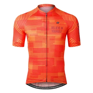 LAMEDA Cycling Jersey Short Sleeve Breathable Moisure Wicking Mountain Bike Shirt Full Zip with Pockets