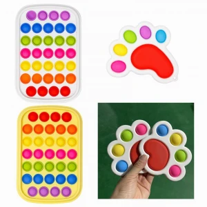 Finger Stress Reliever Go Bang Toys Sensory Baby Silicone Flipping Board Squeeze Bubble Fidget Toys