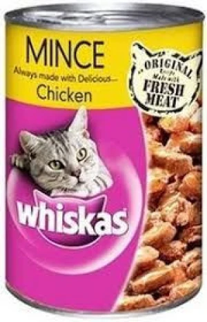 Whiskas Mince Chicken Wet Cat Food 400g