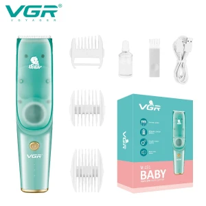 VGR V-151 Household IPX7 Waterproof Rechargeable Baby Hair Trimmer Ceramic Blade Silent Baby Hair Clipper for Kids