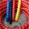 Hoses, cables with wear-resistant spiral sheaths, resistant Flame retardant, anti-static
