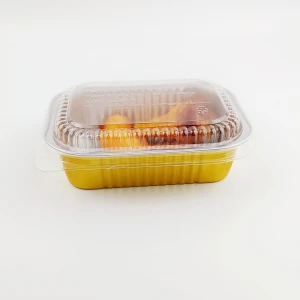takeaway aluminium foil tray 450ml with lid restaurant container