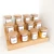 Import Practical Transparent 200Ml Stackable Spice Storage Hot Stamping Spice Jars with Wooden Bamboo Lid Round Spice Glass Jar from China