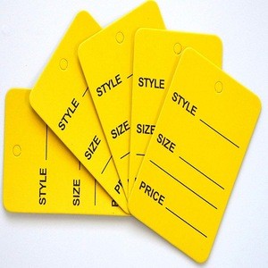 1 Part Yellow Paper Tags for Label Garments