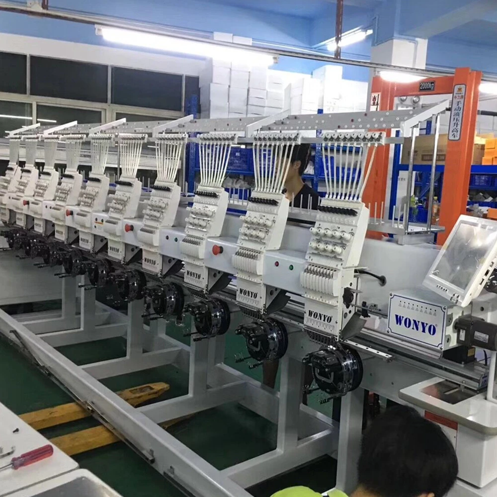 10 head computer apparel machines high speed multi function cap t-shirt garment embroidery machine