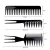 Import 10 pcs professional private label black salon barber carbon hair comb set from China