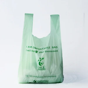 100% Biodegradable Non plastic bags shopping compostable bags corn starch bags
