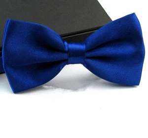 100% Polyester Plain Dyed Custom Wholesale Mens Bow Tie