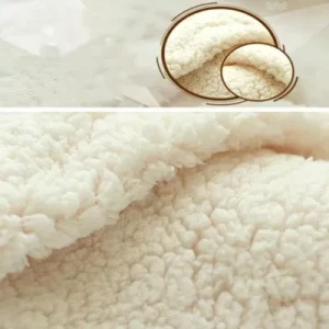 100% Polyester Wool Faux Fur Double Sided Sherpa Fleece Knitting Fabric for Lining Fabric and Overcoat Soft Knit Shu Velveteen for Garment Pajama Cloth