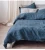 100% pure plain home linen fabric bed set flat sheets duvet cover