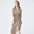 Import 100% Silk Leopard Print Maxi Dress Short Sleeve Dress For Woman from China