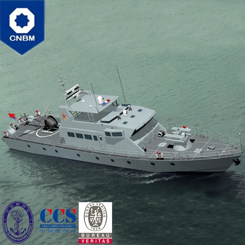 104ft Steel/Aluminium Composites offshore High-speed Fast Security Vessel Coast Guard Military Patrol Boat for Sale