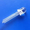 10mm 4 Pin Dip Common Cathode Display multi-color RGB LED Diode in clear/diffused lens