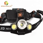 10W 8000 Lumen CREE long range headlamp 3 Led Headlamp USB Recharging Zoomable Waterproof Super Bright Rechargeable led Headlamp