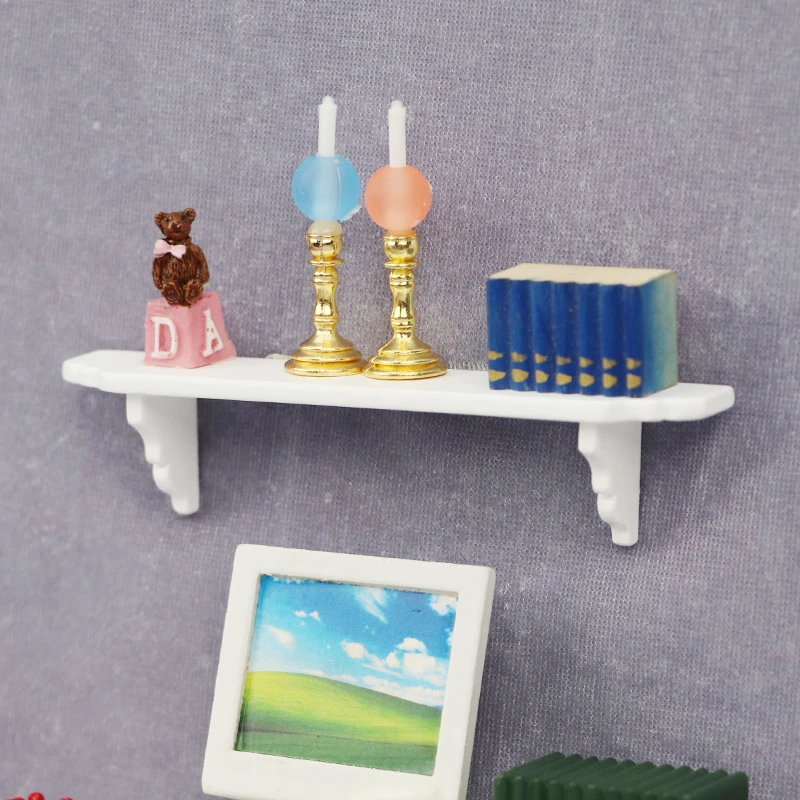 1:12 Scaled Mini Wall Rack Shelf Dollhouse Miniature Doll House Accessories