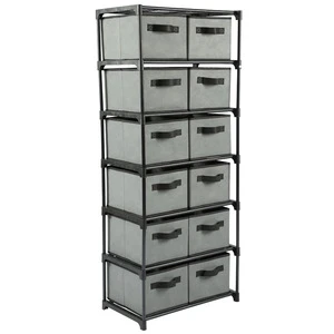 12 Drawer Storage Bin Organization Box Rack Cabinet Organizer