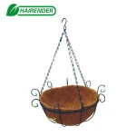 12/14 inch hot selling hanging basket half round hanging basket flower hanging basket with coco and chain