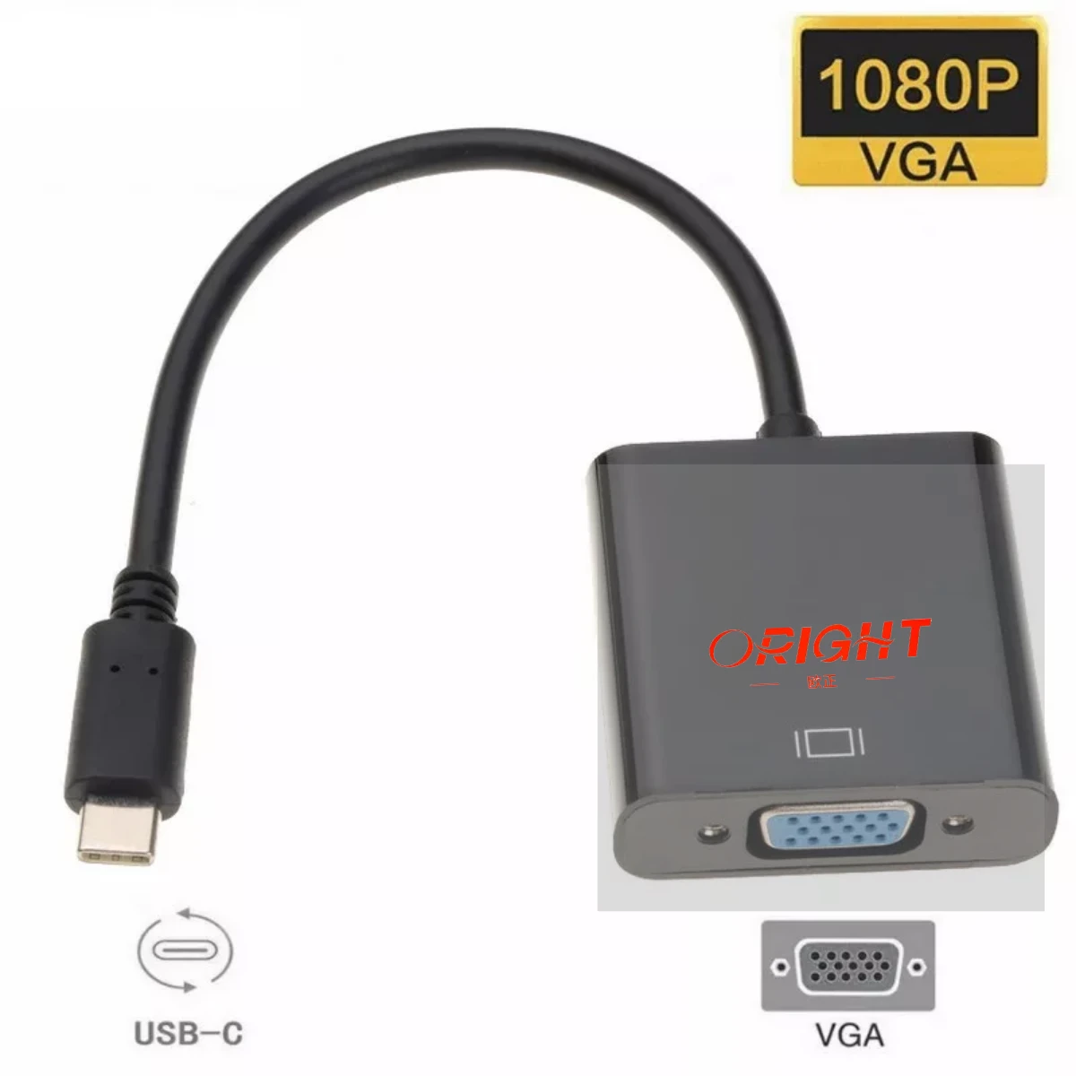 1.2M 4FT Full HD 1080P VGA to HDMI Adapter VGA2HDMI Audio Video Converter Cable with 3.5mm Audio for HDTV PC Monitor Projector