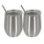 12oz 350ml Stainless Steel Double Wall Stemless Egg Wine Tumbler Glass with Lid Vacuum Insulated Wine Cup