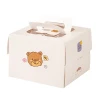 12x12**x6 12inch White Paper Bakery Box Square Cardboard Disposable Packaging Cake Box With Window