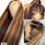 Import 13x4 Pre Plucked Straight Brown and Blonde Highlight Human Hair Wig, Blonde Highlighted Wigs ,Brown Blonde Highlight Human Hair from China