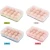 Import 15 Egg collision-proof refrigerator containing egg tray sub-grid plastic crisper box  Household four-color portable egg grid from China