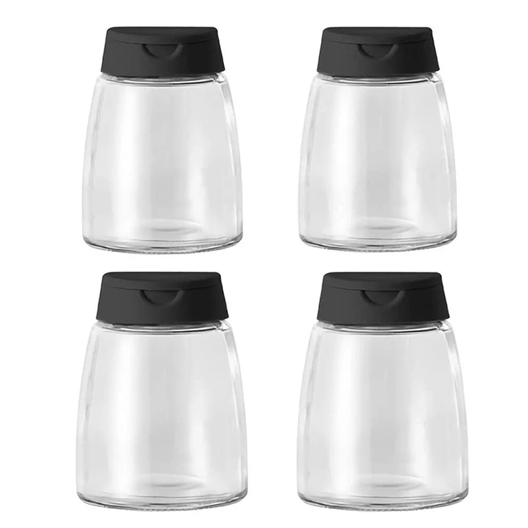 150ml Double Lids Seasoning Shakers Glass Bottles Spice Shakers Sifter Barbecue Spice Jars Salt & Pepper Shaker Container