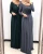 Import 1566MuslimQLO V-neck pleated mopping skirt islamic abaya musulman clothing wholesale Islamic Clothing from China