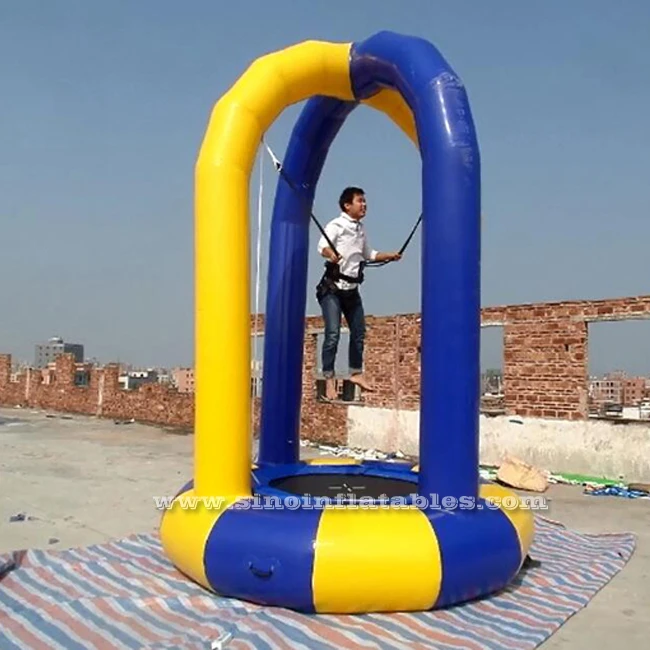 16&#x27; high kids N adults inflatable bungee trampoline with harness for sale from Sino Inflatables