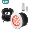 18W DC24V SS316L RGB External Control Round Recessed Led Swimming Pool Underwater Lights