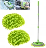 2 in 1 Chenille Microfiber Car Wash Brush Mop Mitt Car Cleaning Kit Brush Duster