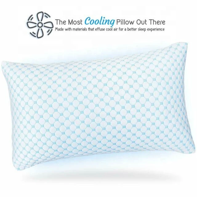 2 in 1 Cooling &amp; warm bamboo charcoal cooling gel shredded memory foam pillow