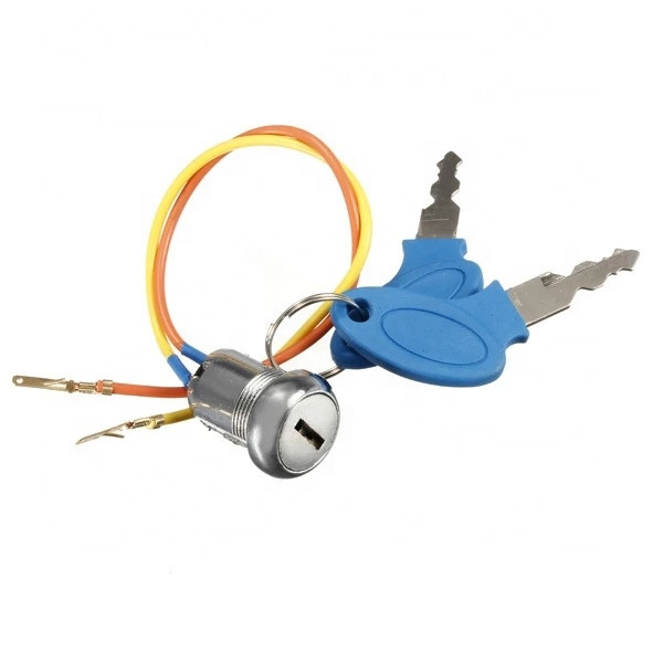 Buy 2 Wire Key Ignition Switch Locking Keys Lock For Electric Scooter