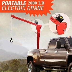 2000LB Mini Electric Winch 12v Pickup Truck Mounted Lifting Crane For Sale