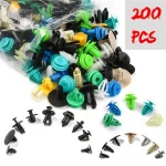 200PCS Universal Mixed Auto Fastener Car Bumper Clips Retainer Panel Fender Liner Fastener Rivet Car Door Clip
