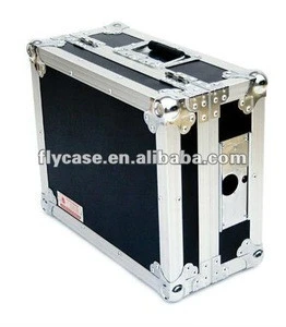 2012 new design aluminum black music instrument case ,stage Turntable case, with EVA foam insert strong handle