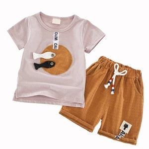 2017 Summer Baby Boys Clothing Sets 2PCS Comfortable Fabric T Shirt + Shorts Jeans