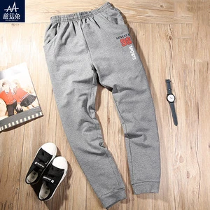 2017 Wholesale Boys Sweatpants Age 9-12 Years Child Jogger Larger Sized Kintted Cotton Sweatpants Pants for Boys