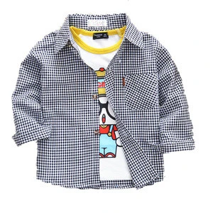 2018 new arrival custom design boys garments 100% cotton shirts for kids children long sleeve clothing